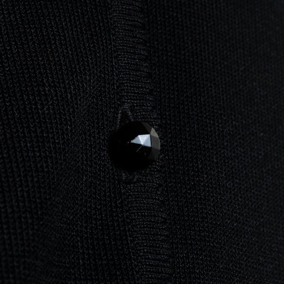 Escada Black Floral Embroidered Deep V Cardigan - Picture 9 of 11